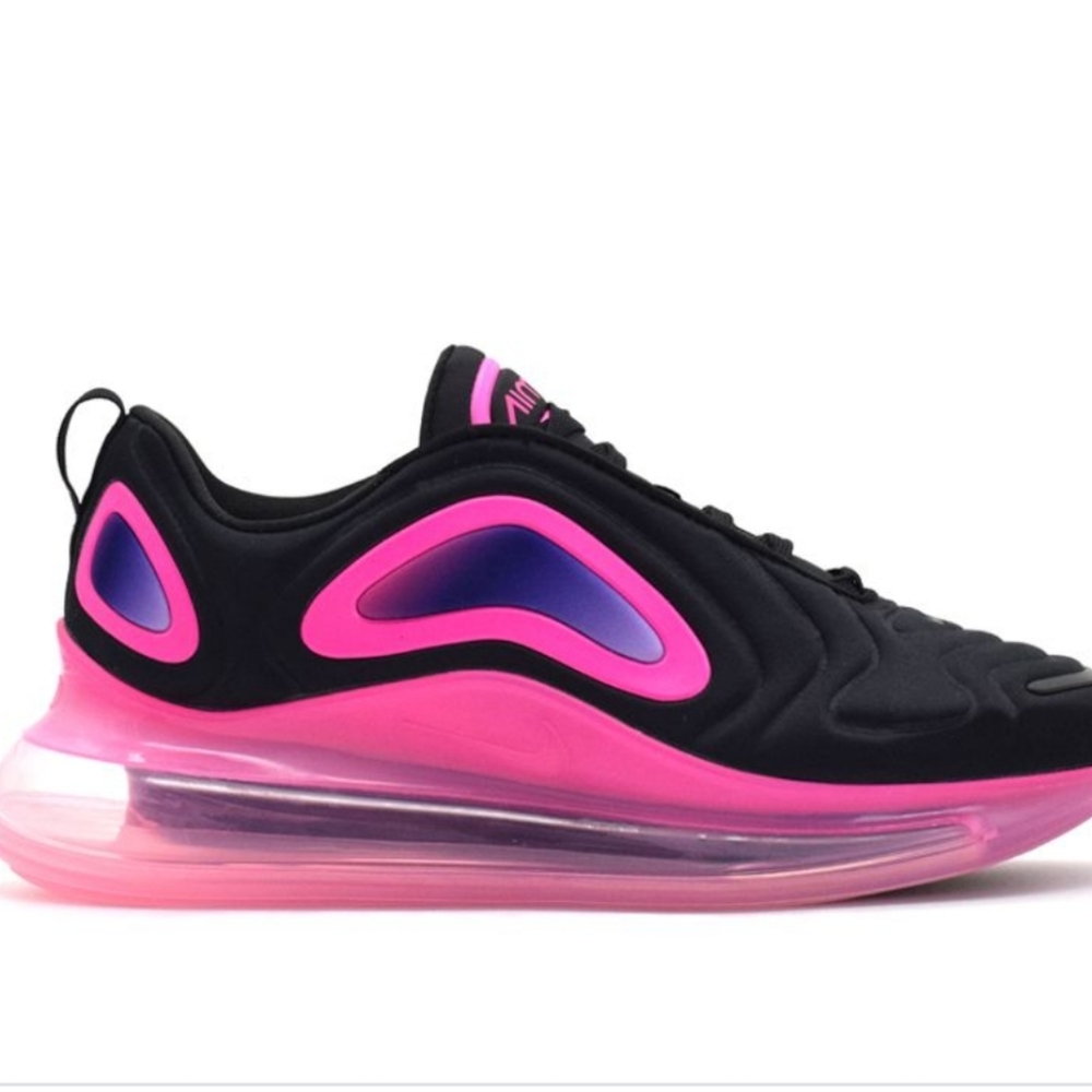 Nike Air Max 720 Running, Sneakers, Shoes Black/Pink Blast Size Women 12.5 - Picture 2 of 3